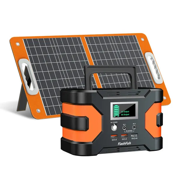 200W Power Station with 60W Solar Panel - 166Wh Backup Battery