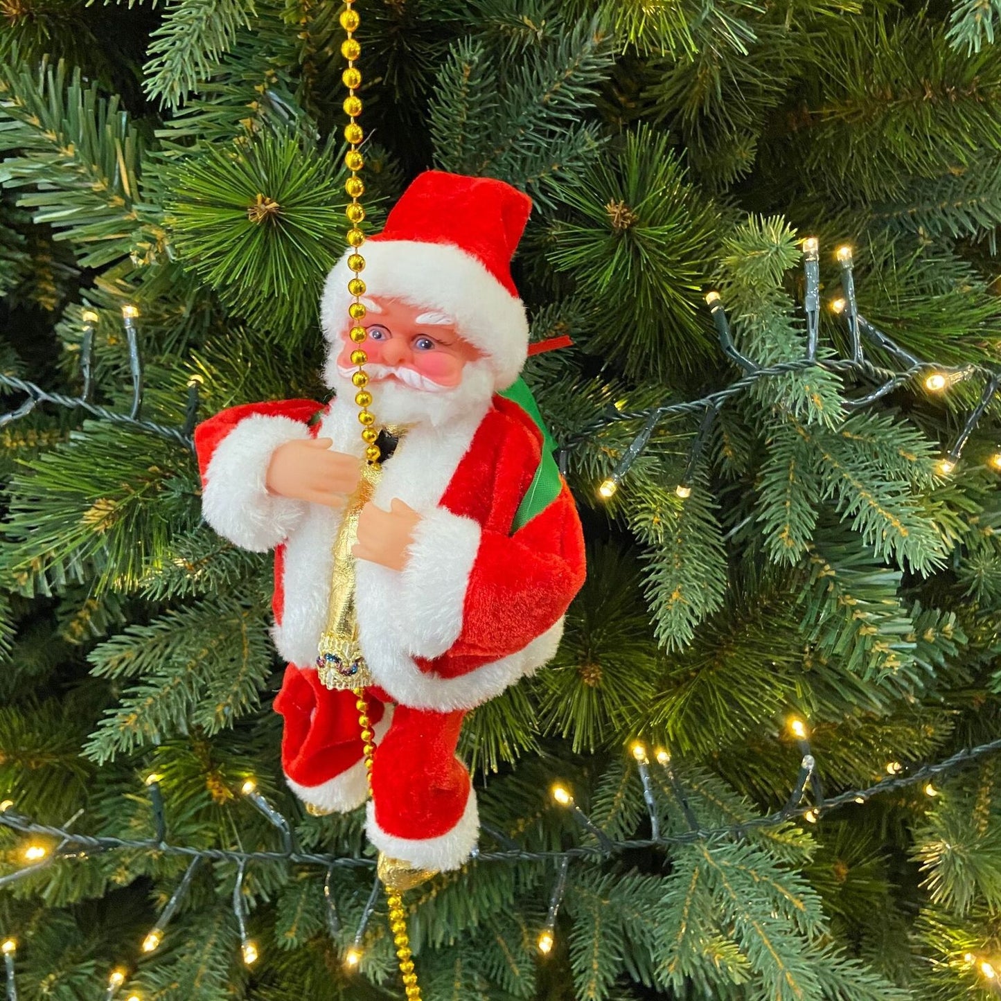 Electric Animated Santa Claus Climbing Toy - Christmas Decor