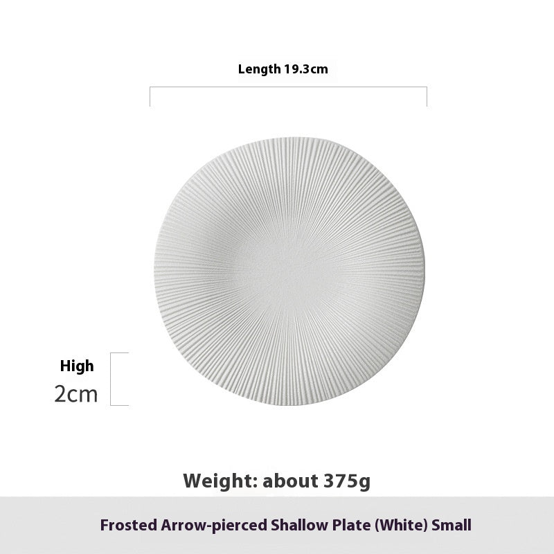 Ceramic Western Food Plate Set - Porcelain Dinner Flat & Shallow Plates