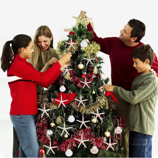 20 PCS Natural Starfish Hanging Ornaments - 3-4'' White