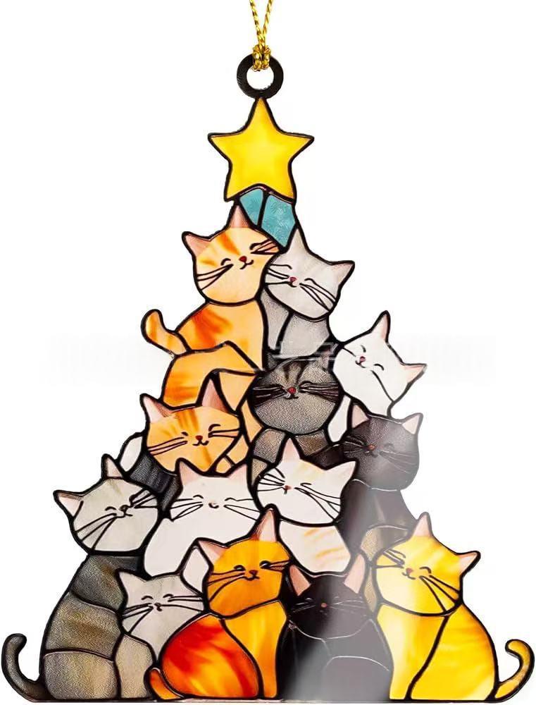 Acrylic Christmas Tree Ornament Indoor Holiday Decoration - 8cm