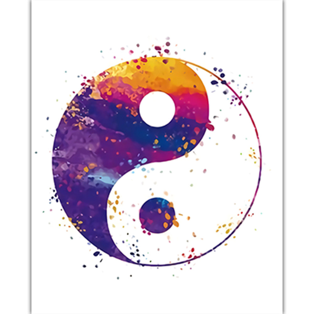 Meditation Canvas Wall Art - Abstract Buddha Home Decor, Frameless