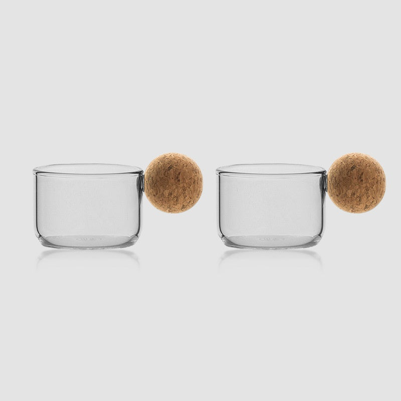 High Borosilicate Glass Drinkware Set - Anti-Scalding Insulation, 80ml