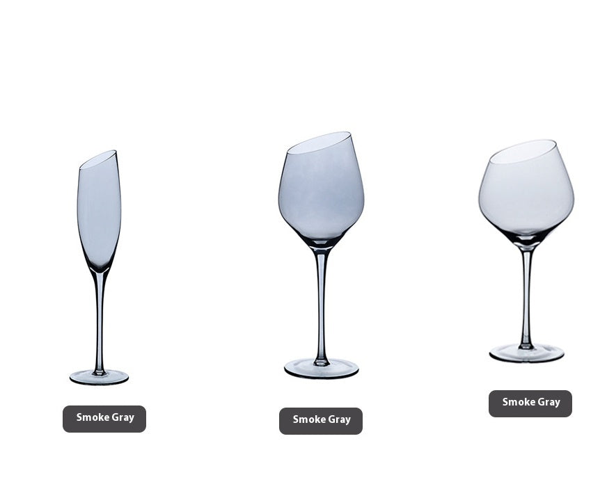 Beveled Crystal Wine Glass Set - Red, Champagne & Big Belly Styles