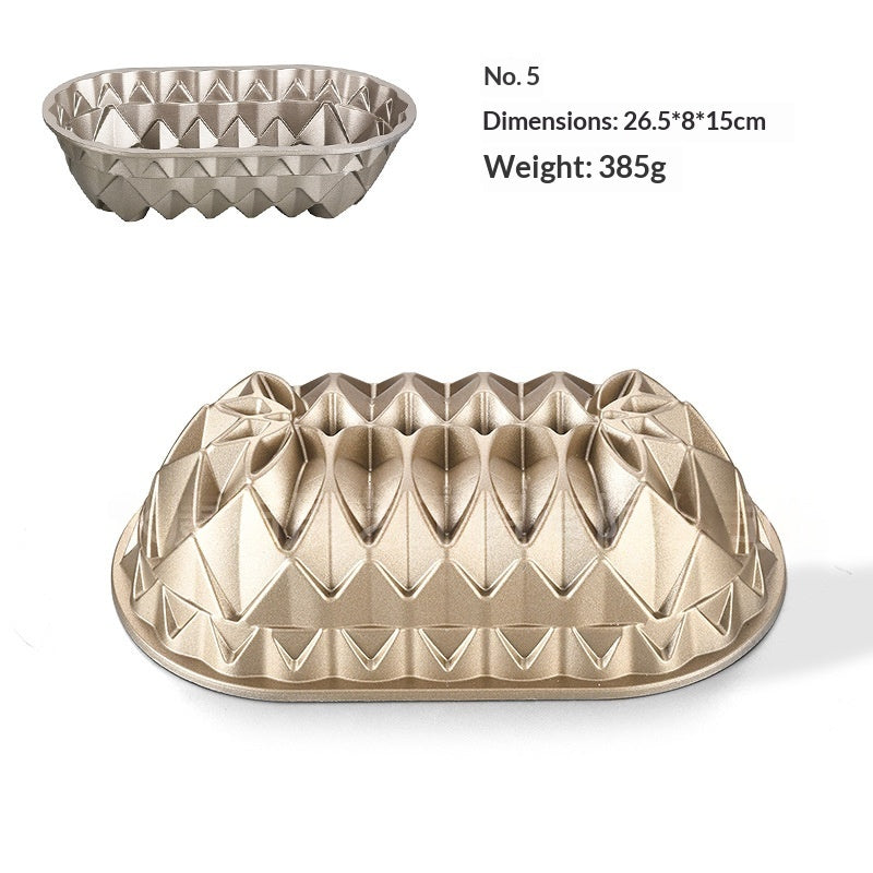 Cast Aluminum Hollow Cake Mold for Baking - Multi-Color Variants