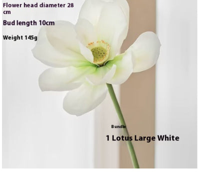 Fake Lotus Flower Decorations Set - Pink, White, Pollen & Blooming Styles