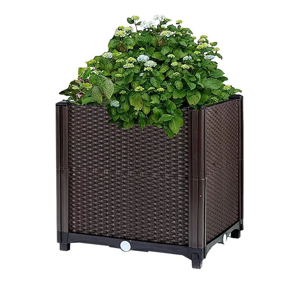 Self-Watering Raised Garden Bed Planter Box for Flowers & Vegetables