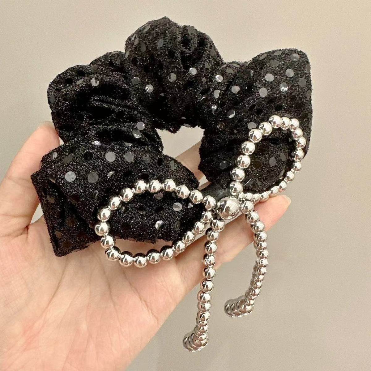 Retro Dot Hair Ring - Handmade