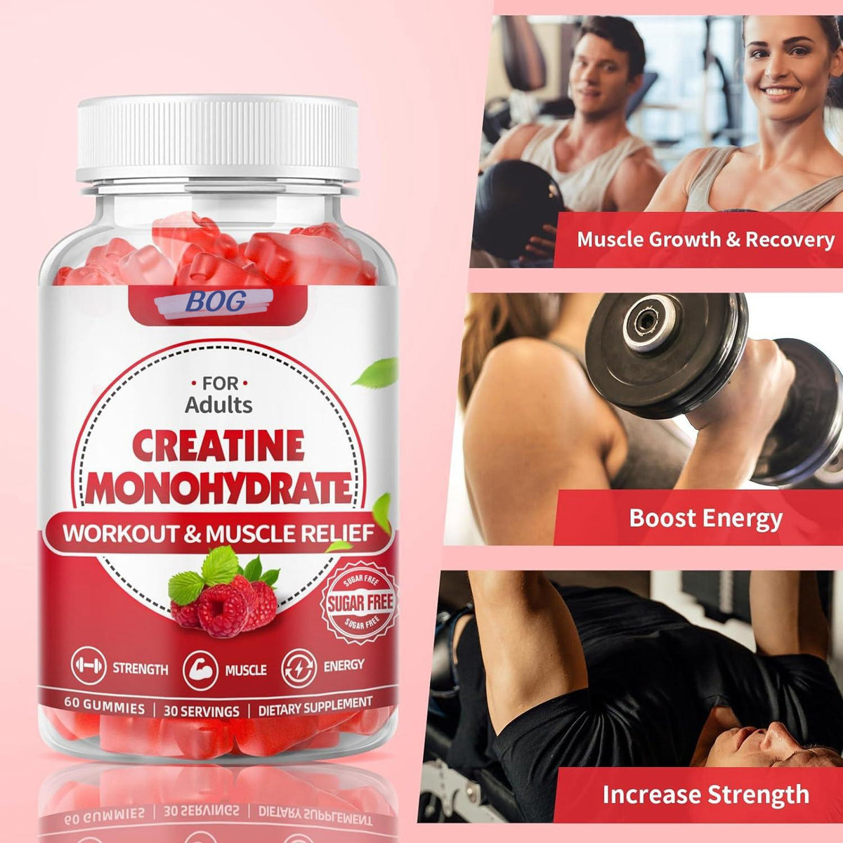 Creatine Monohydrate Gummies - 60 Tablets