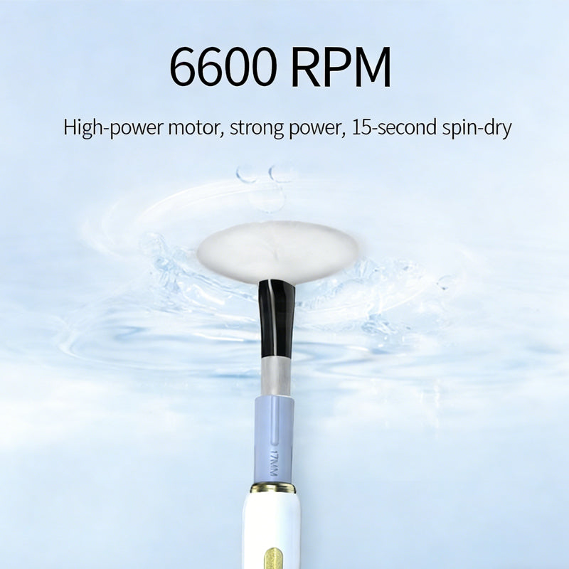 Electric Makeup Brush Cleaner and Dryer - Professional Automatic Spinner - Grey