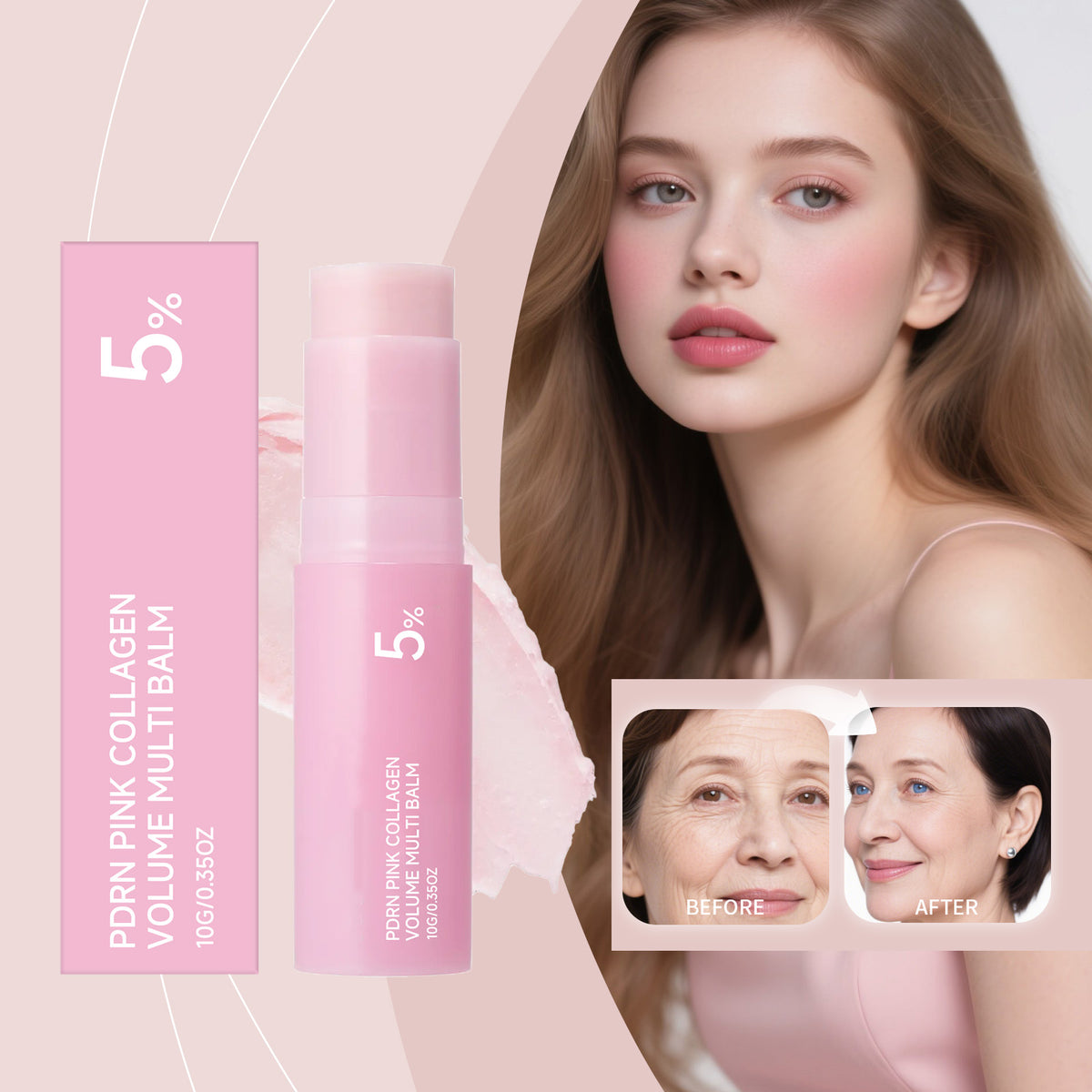 Moisturizing Facial Care Stick - Plump Multi-Effect Hydrating Balm