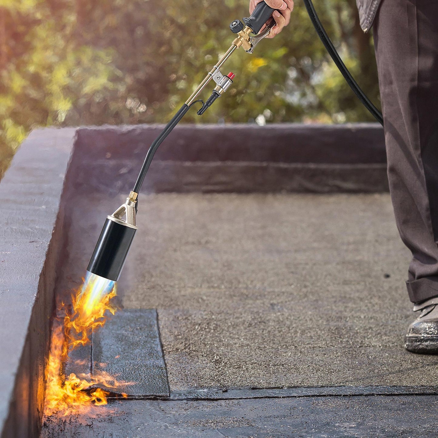 Propane Weed Torch Burner 1.8 Million BTU Ice Snow Melter with 10ft Hose