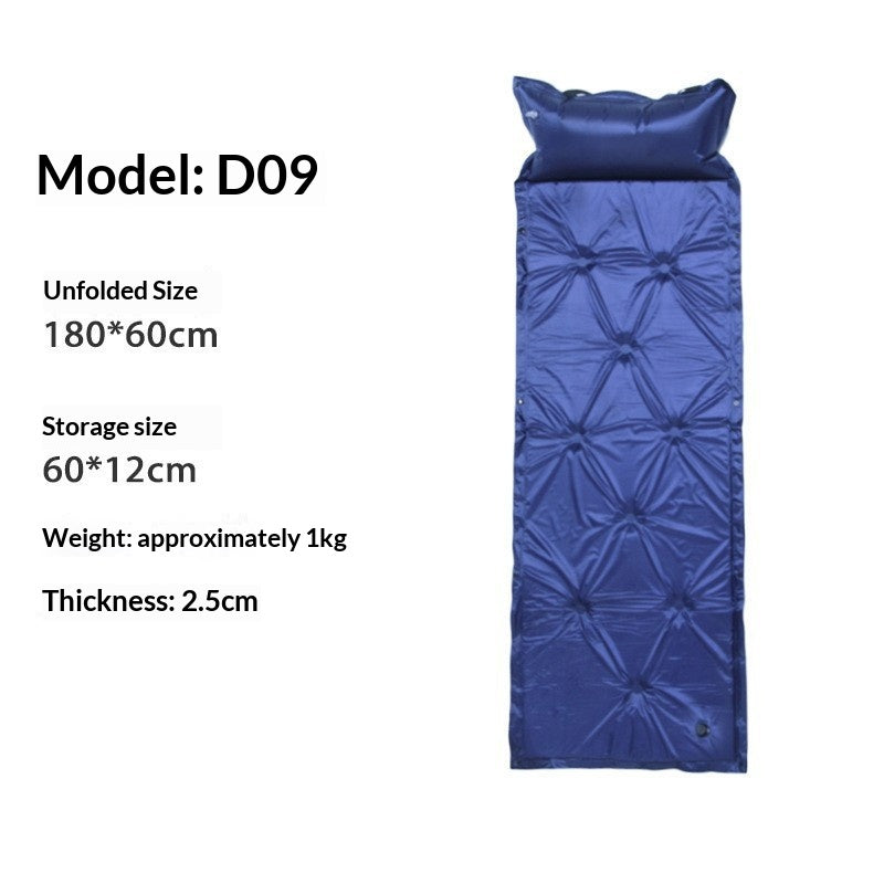 Outdoor Inflatable Camping Mattress - Portable Single & Multiple Use with Carry Bag