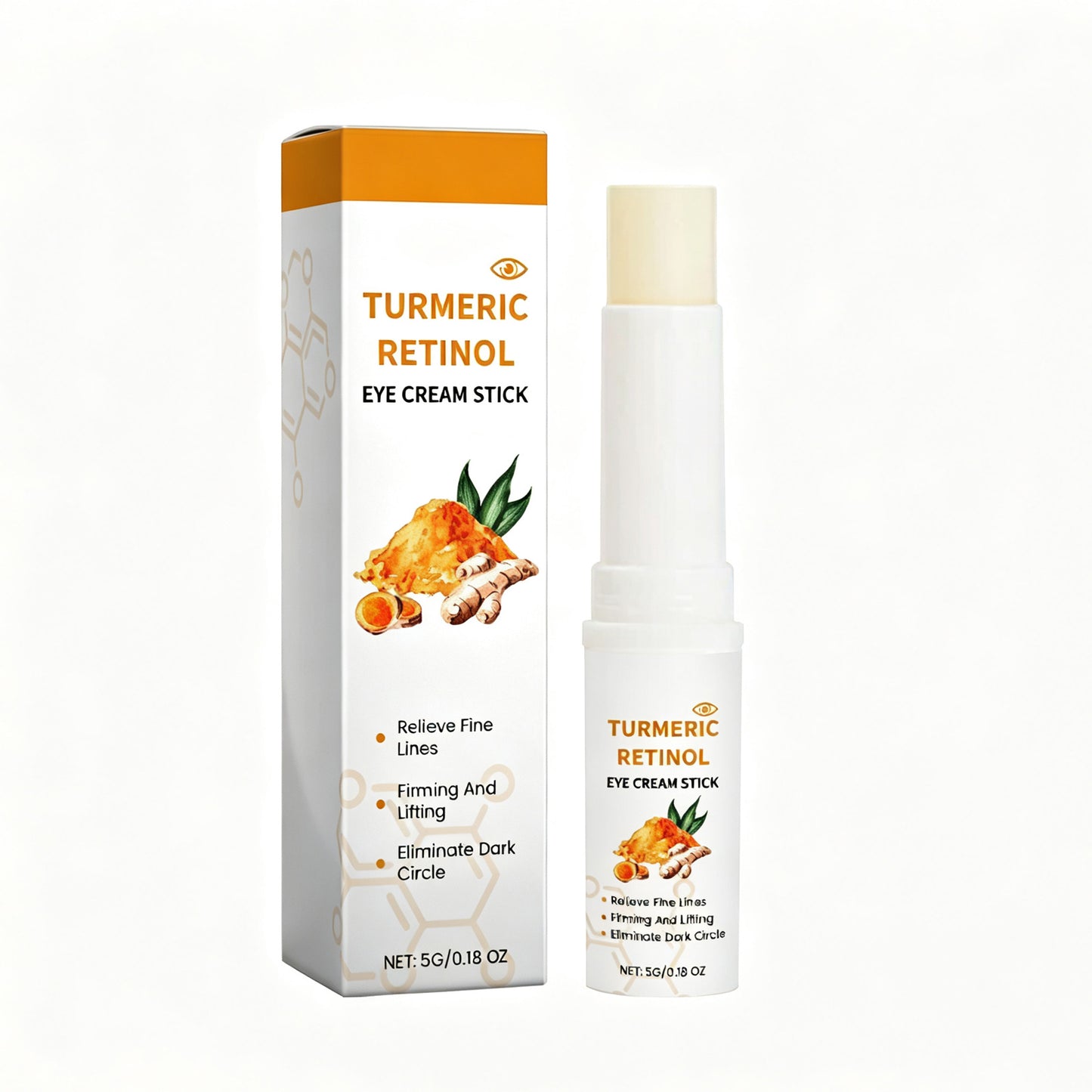 Turmeric & Retinol Eye Cream Stick - Firming & Brightening Under Eye Balm