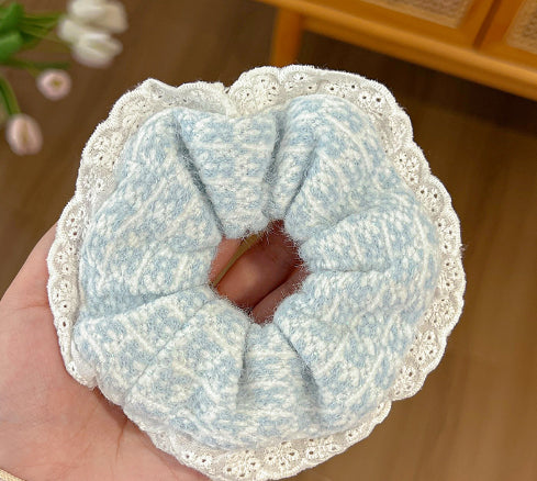 Trendy Lace Hair Ring Set - Handmade French Style Hair Accessories