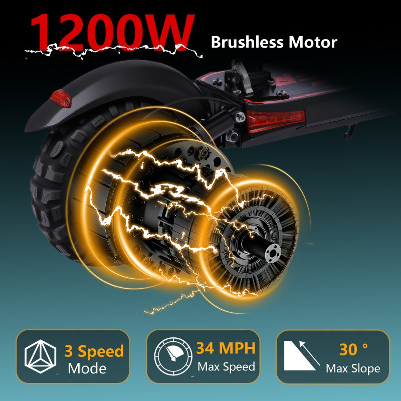 Electric Scooter D02 Pro - 1200W, 48V 18Ah, Off-Road