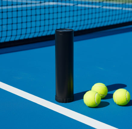 Pressure Tennis Ball Storage Canister - Black, 8.5cm Diameter, 32.5cm Height