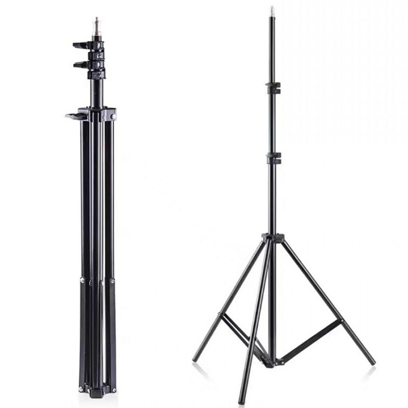 Portable Live Broadcast Tripod Stand with Adjustable Light Mounts