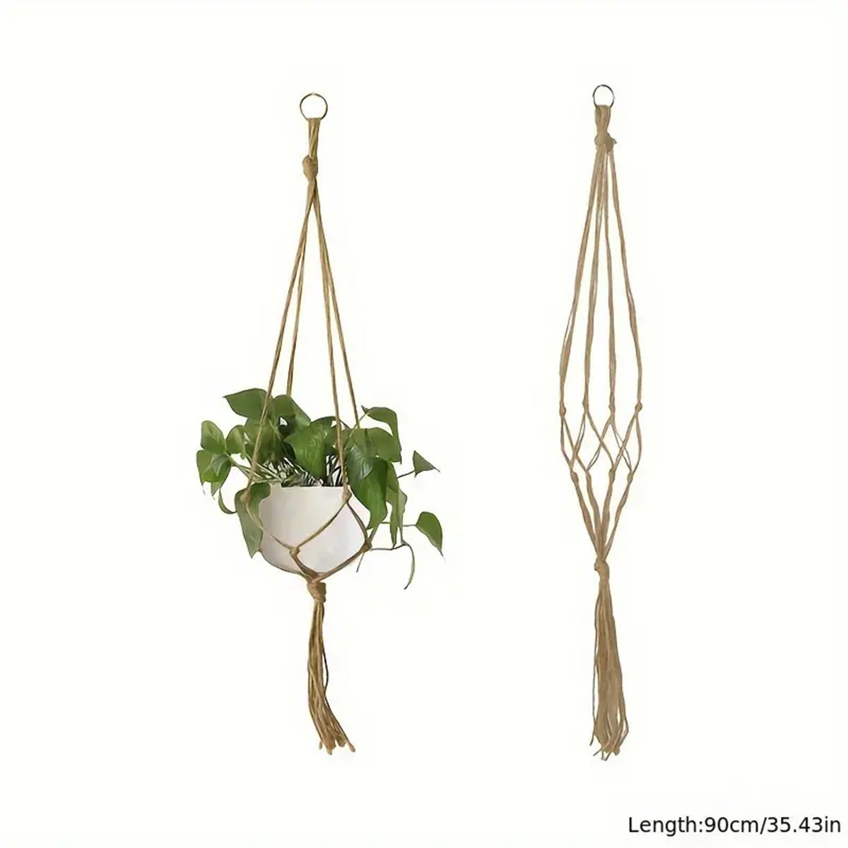 Hanging Mesh Storage Basket with Hemp & Cotton Rope Options – Home & Garden