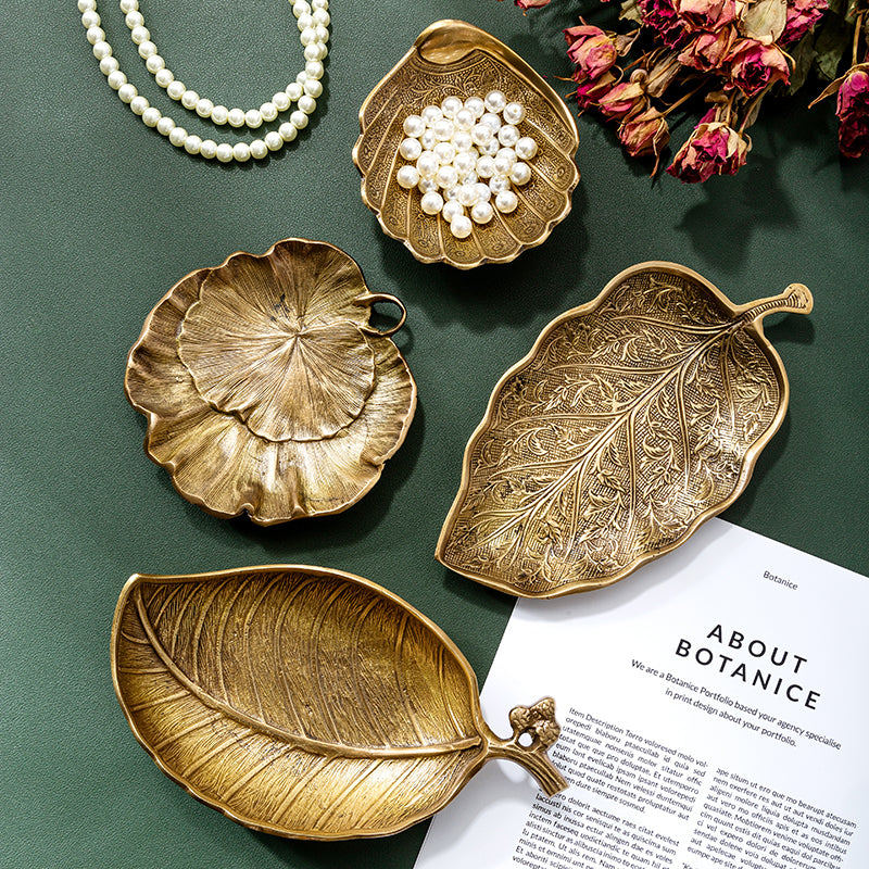 European Style Brass Dried Fruit Tray Jewelry Storage Organizer