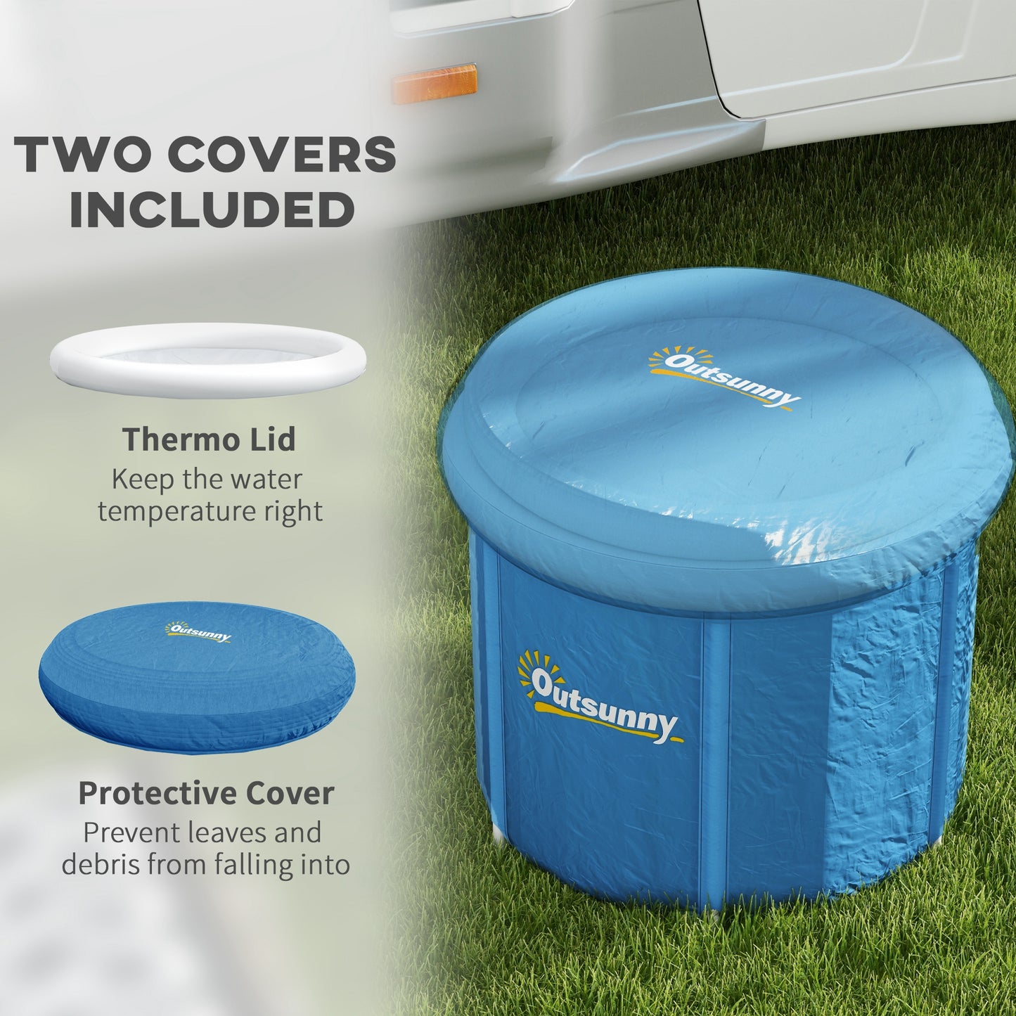 Portable Ice Bath Tub for Athletes Recovery - Dark Blue