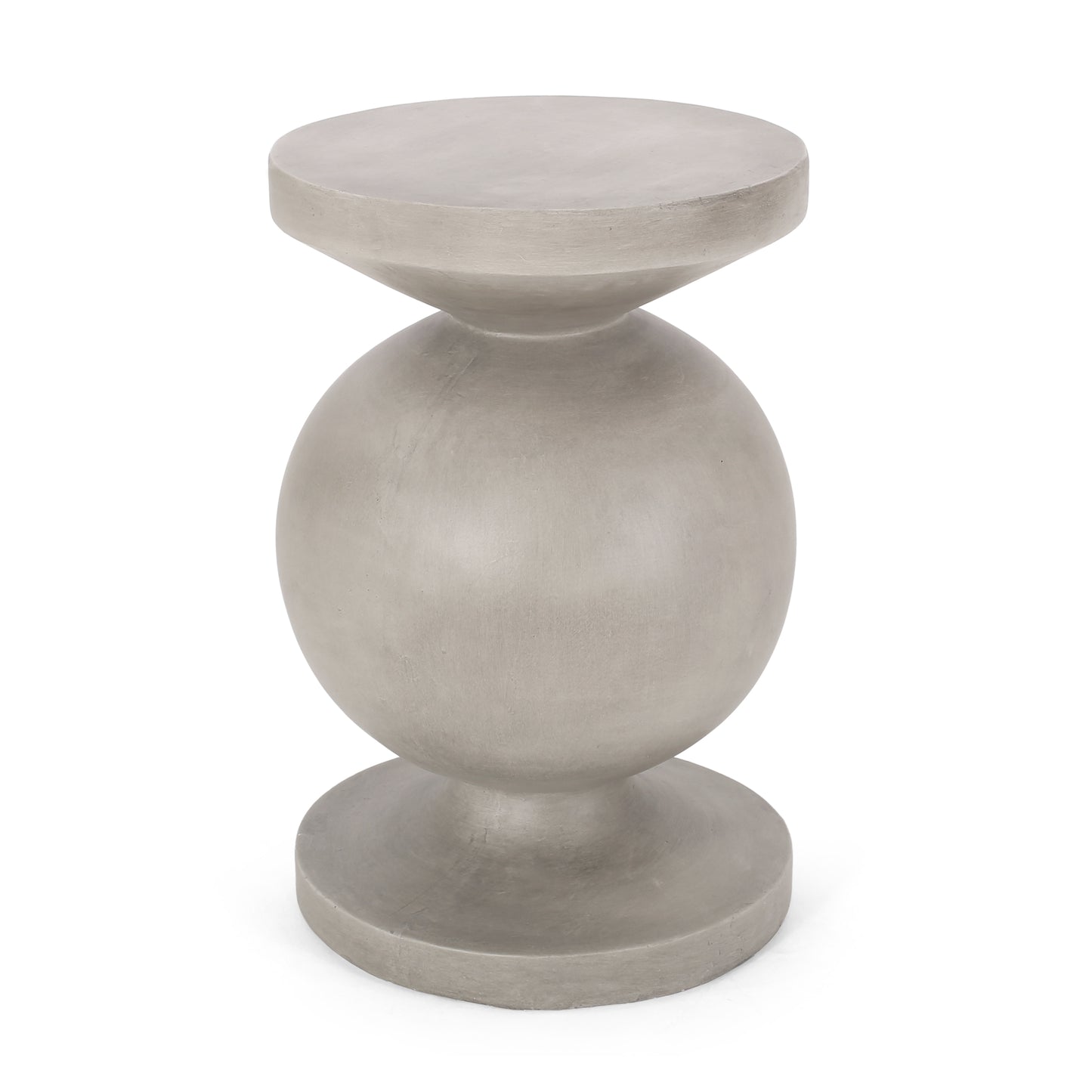 Lightweight Concrete Outdoor End Table - Light Grey