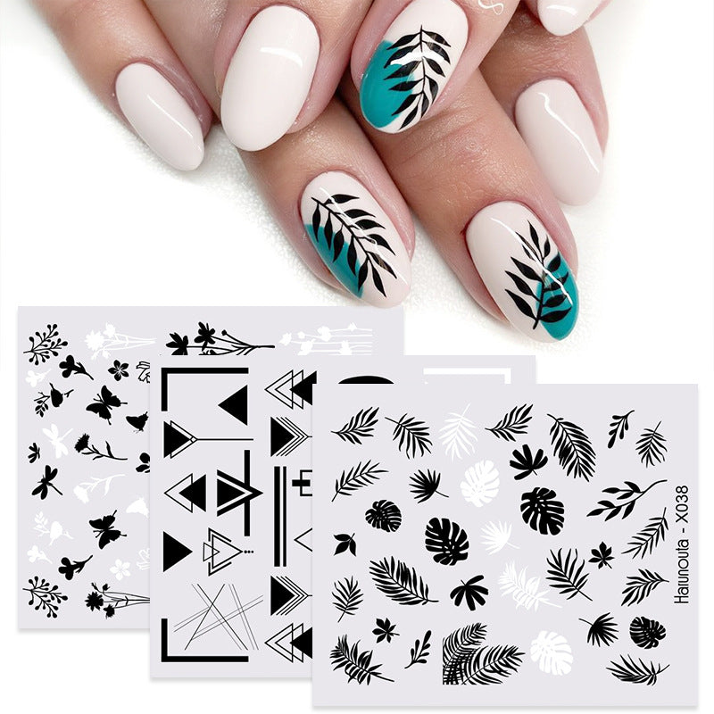 Nail Art Butterfly Sticker Flower Leaf Decal Kit - Assorted Formats