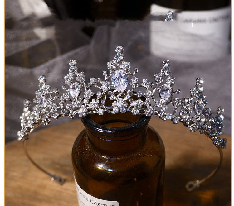 Children's Rhinestone Crown Tiara - Adjustable Zircon