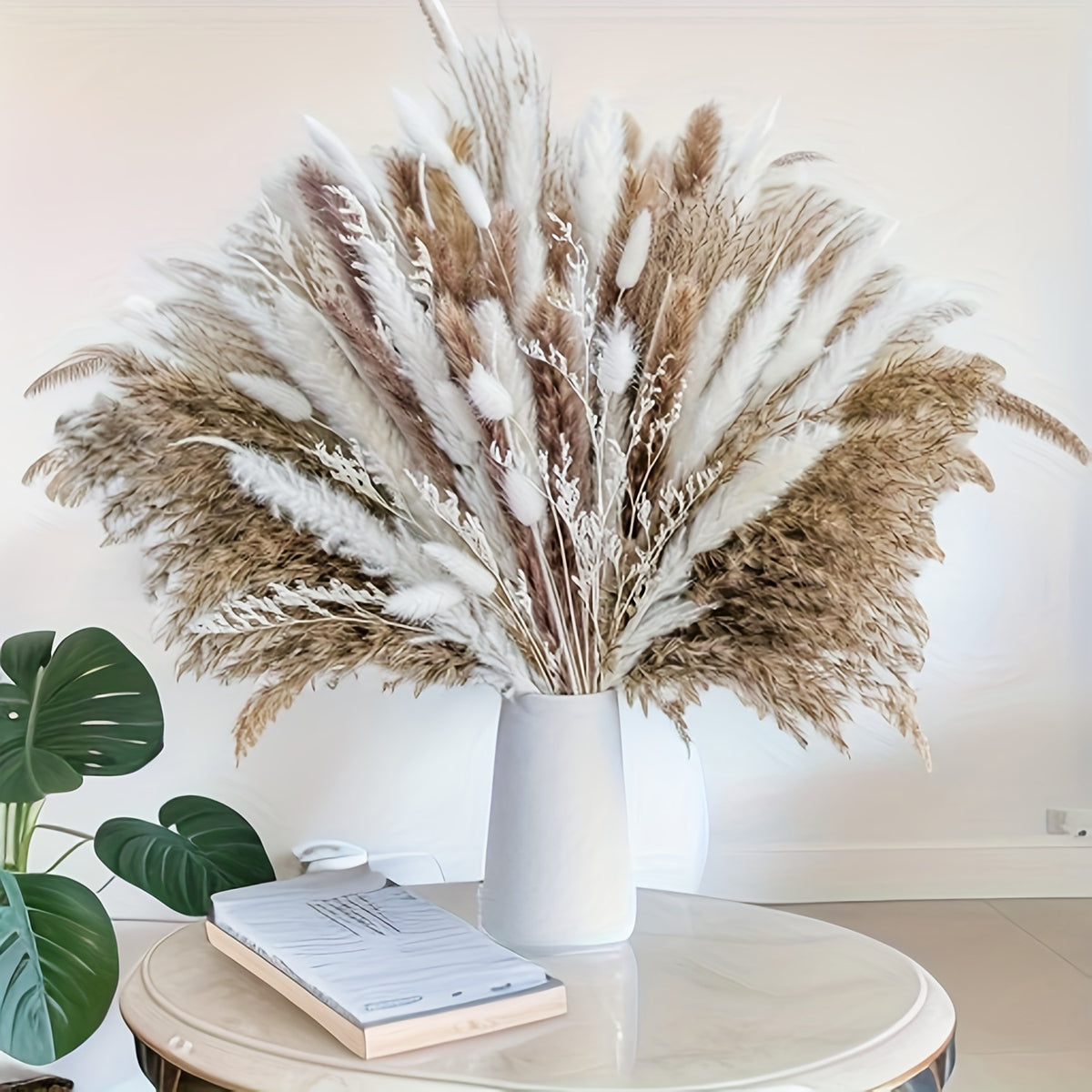 Dried Flower Bouquet - Preserved Grass Flower Arrangement for Home Decor