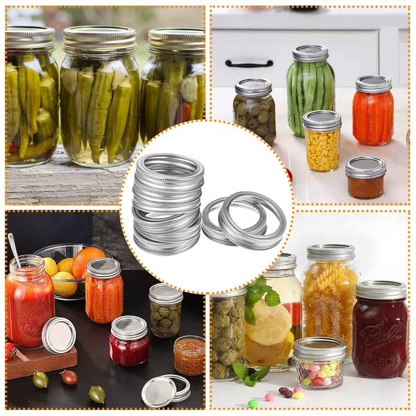 24-Piece Regular Mouth Canning Jar Metal Sealing Rings