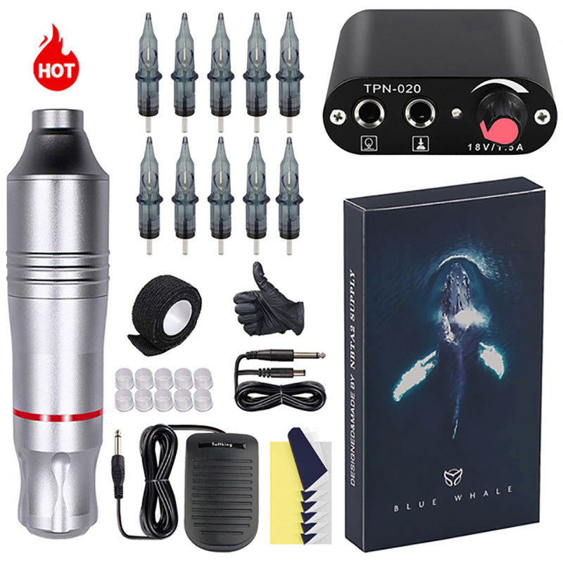 Mini Tattoo Pen Machine Kit with Power Supply