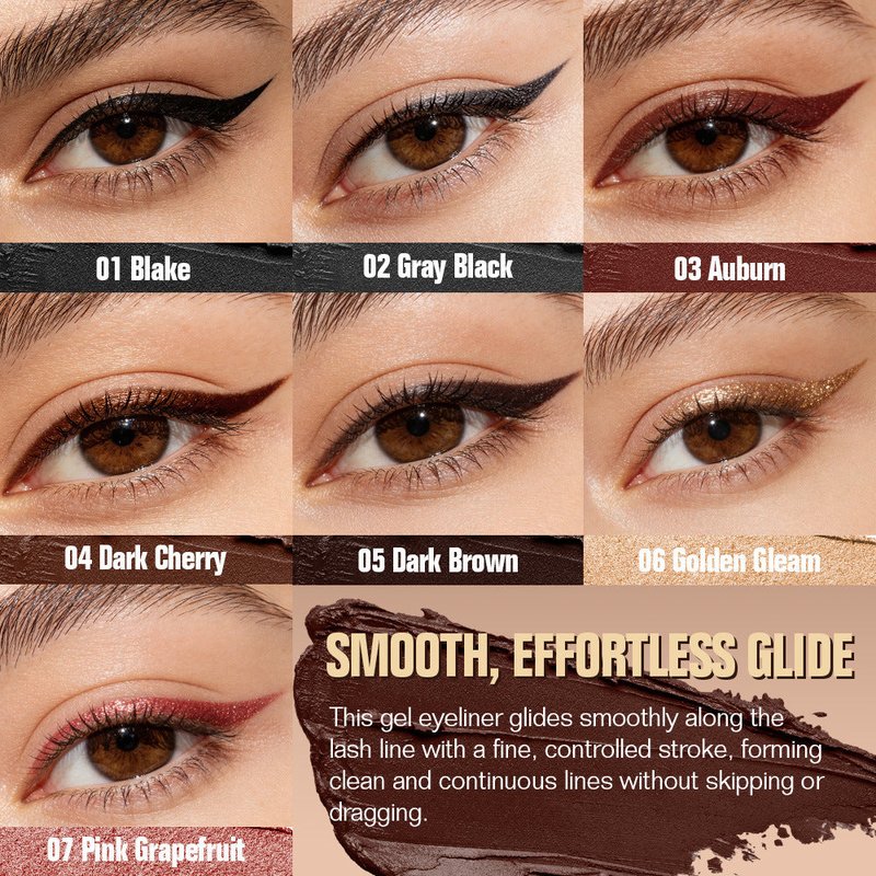 Waterproof Long-Lasting Eyeliner Pencil - Smudge-Proof, 1.8g