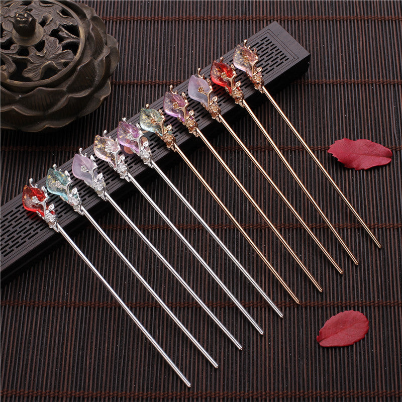 Antique Mulan Hairpin with Tassel for Women - Retro Hanfu Hair Accessory