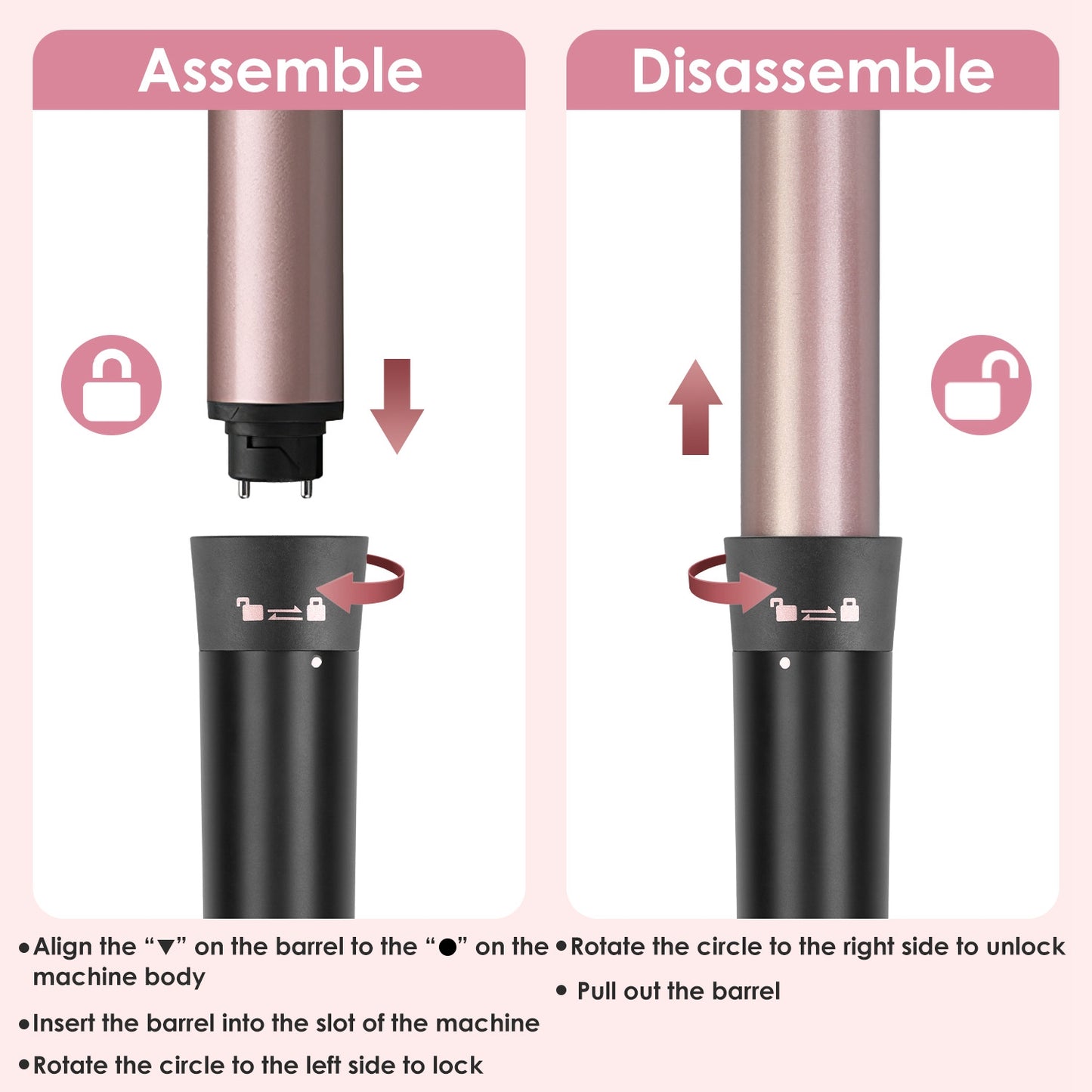 5-in-1 Curling Iron Wand Set with Interchangeable Barrels & Heat Control