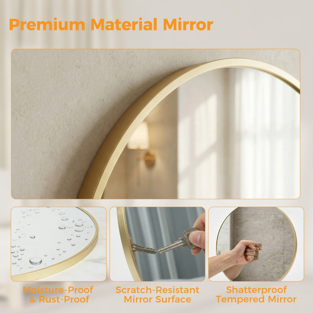 Round Wall Mirror, Bathroom Mirrors For Over Sink, Circle Mirror