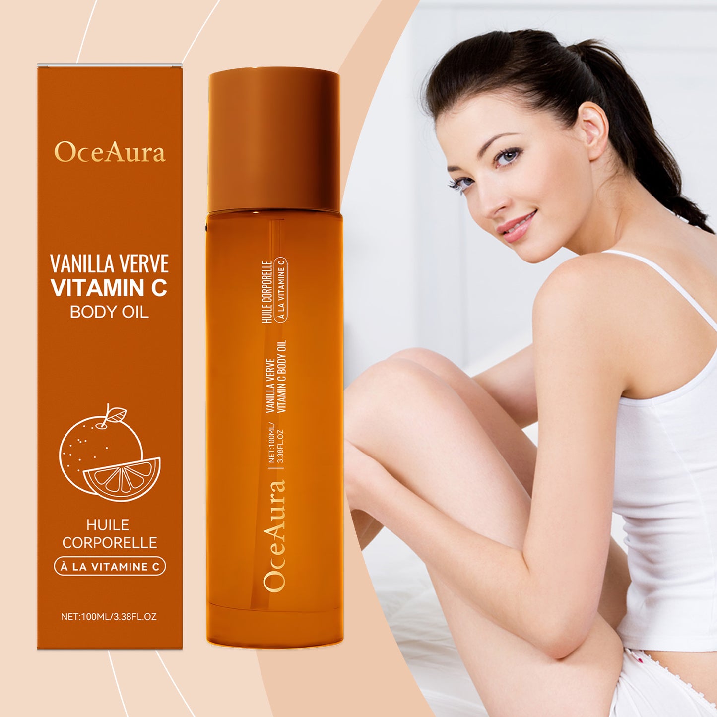 Vitamin C Body Softening Oil - Hydrating Brightening Formula, 100ml
