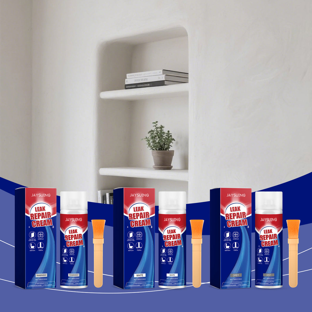 Leak Proof Gray Repair Adhesive for Kitchen Storage - 100g Bottle