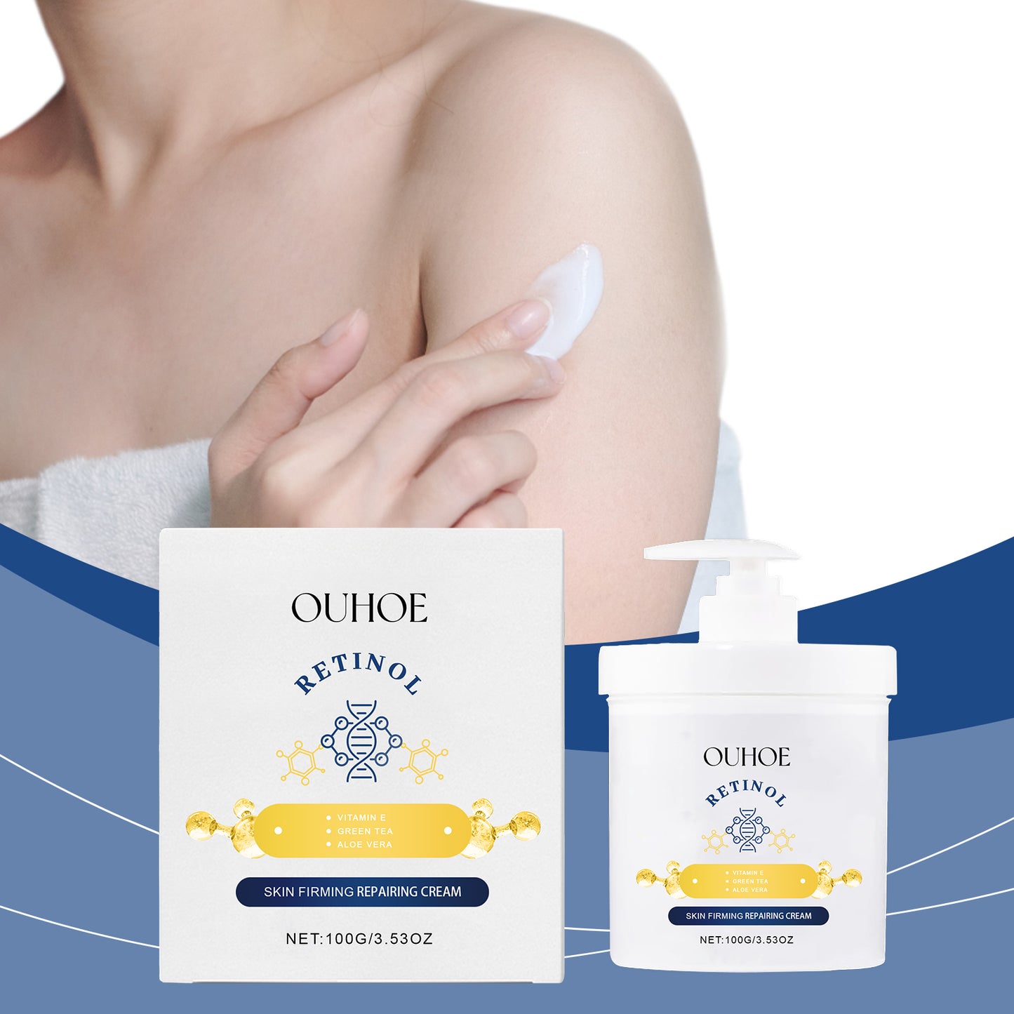 Retinol Moisturizing Cream for Face and Body - Firming & Anti-Aging Skin Care