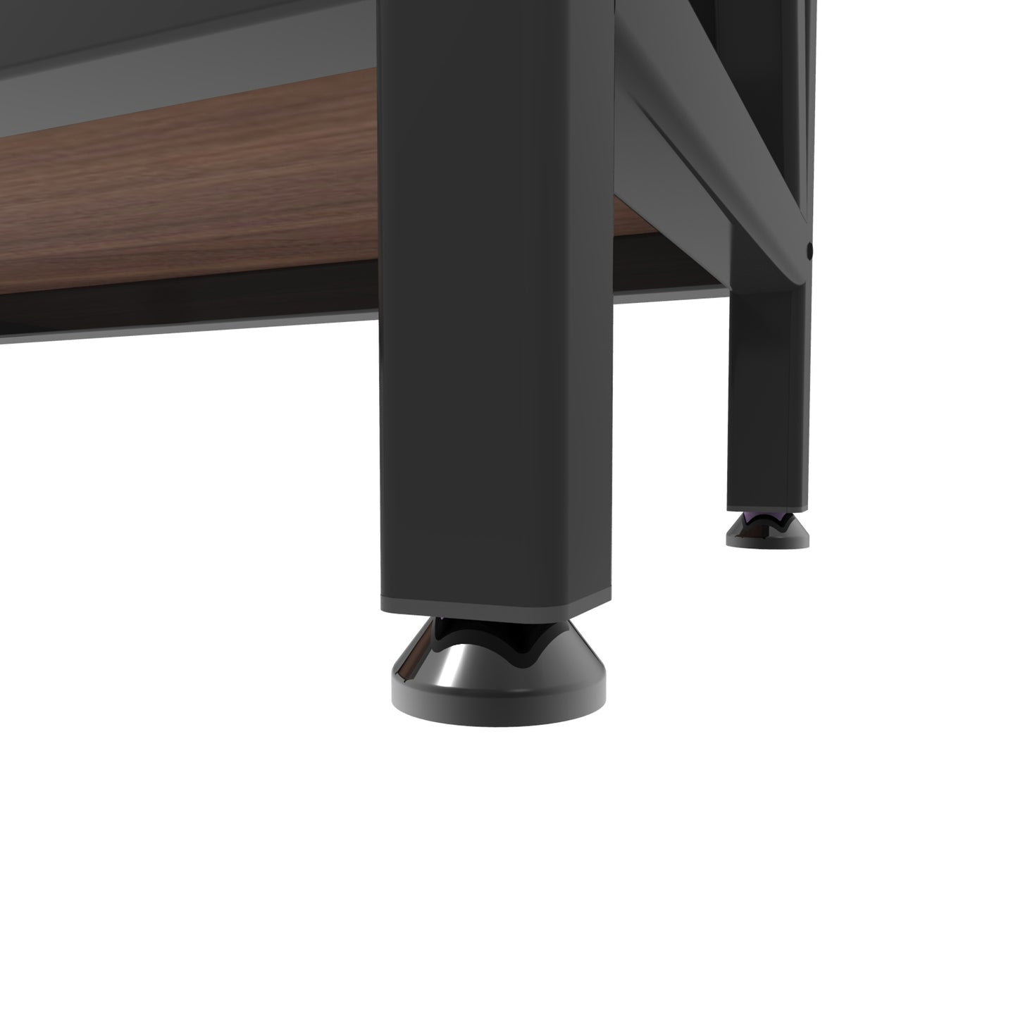 Black 56.3-Inch Metal & Wood Kitchen Storage Rack with 4 Adjustable Shelves