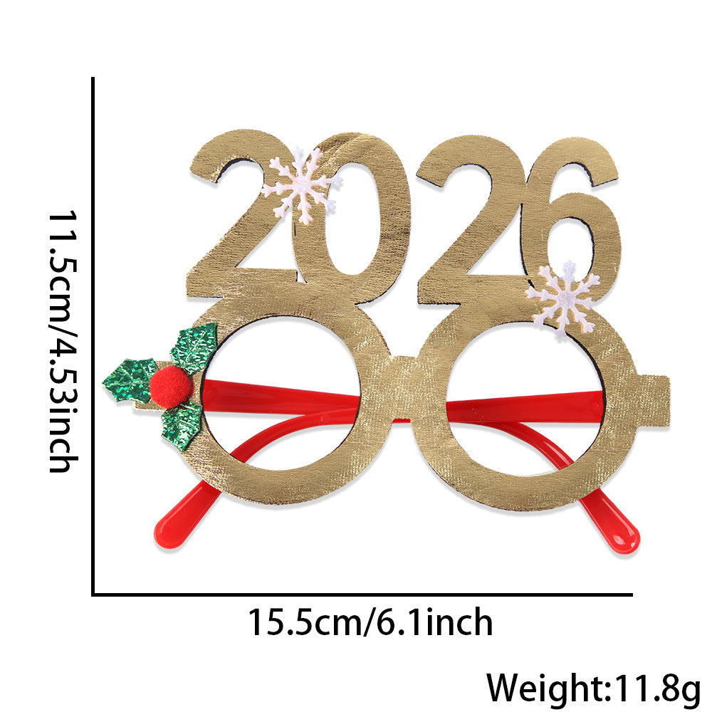 Christmas Snowflake Glasses - Festive Party Props for Holiday Celebration
