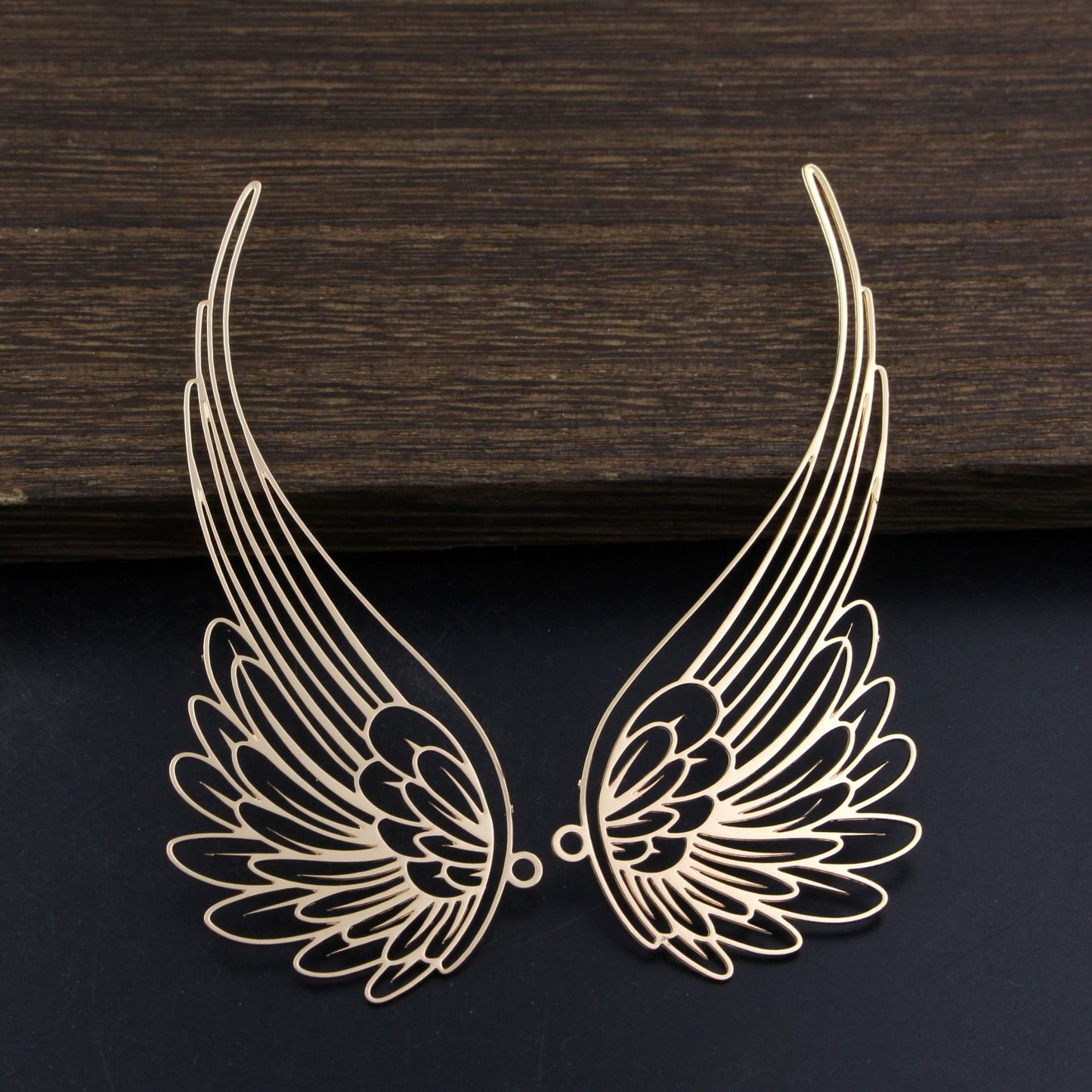 Copper Wing Flower Pendant Jewelry Accessory Gold Silver