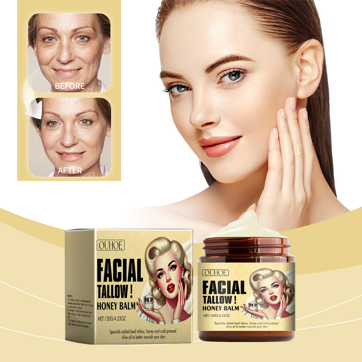 Tallow Honey Moisturizing Cream