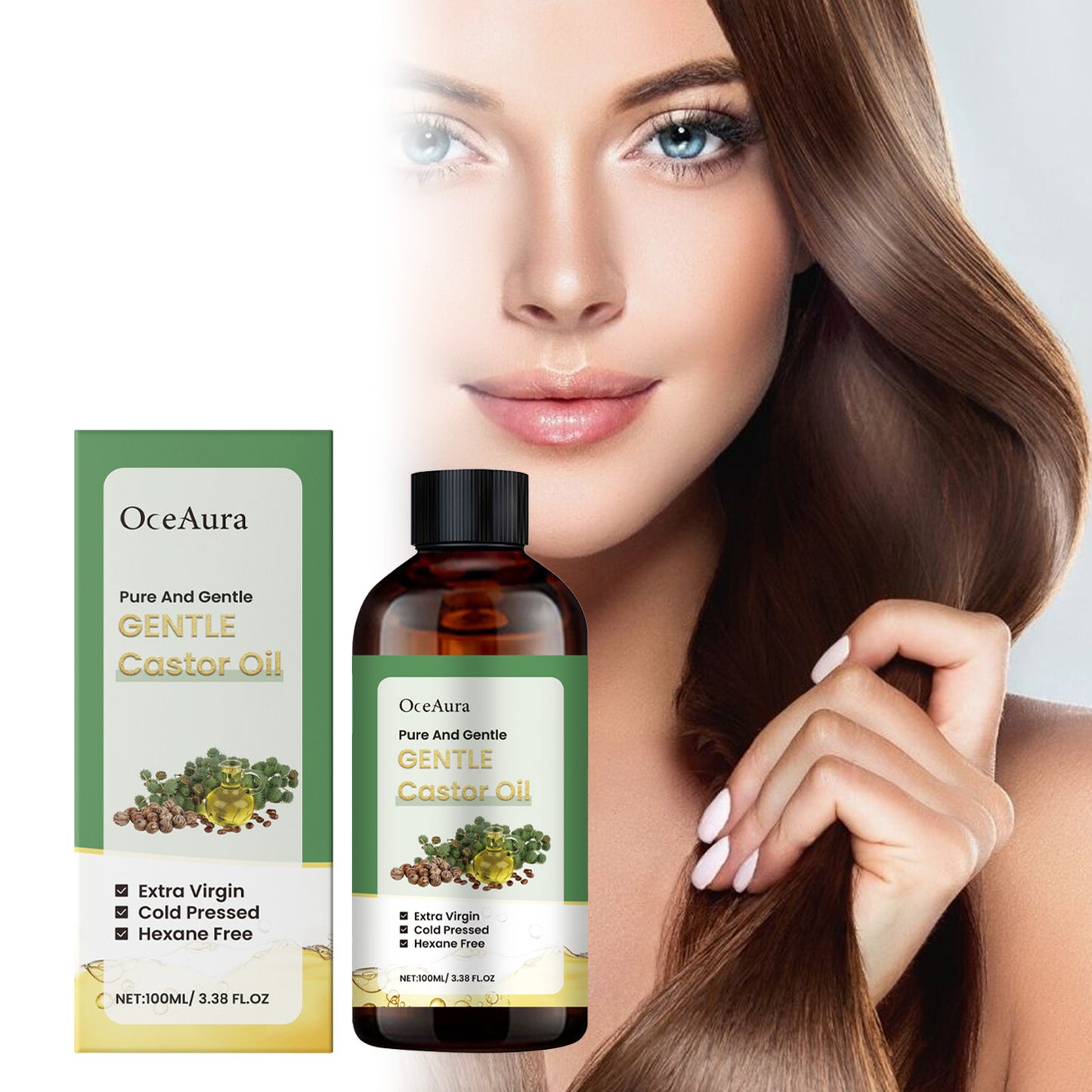 Multi-Effect Castor Oil Blend for Hair and Skin - 100ml Moisturizing Oil