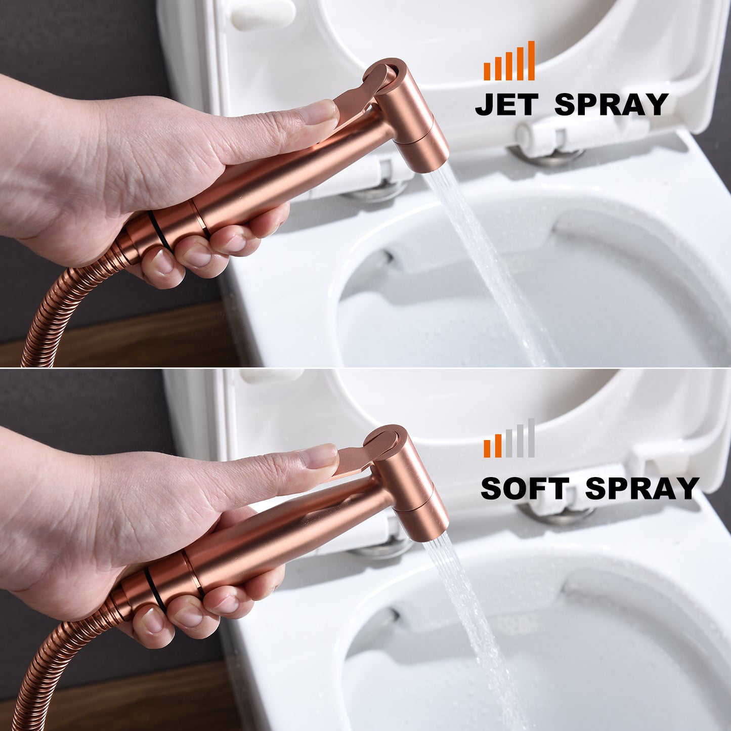Pet Bathing Spray Gun Kit Rose Gold - Handheld Toilet & Pet Shower