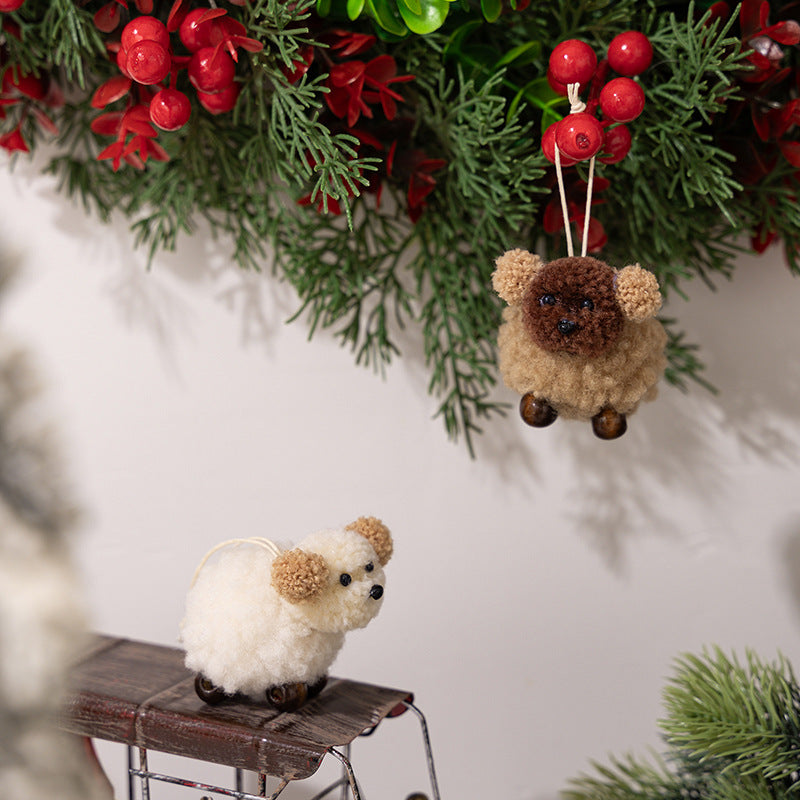 Christmas Felt Puppy Pendant Ornament - Plush Felt Dog Decoration