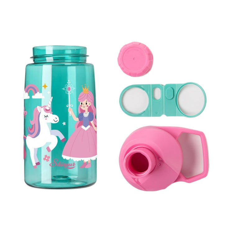 Kids Insulated Cartoon-Print Drinking Cup with Colorful Designs, 480ML