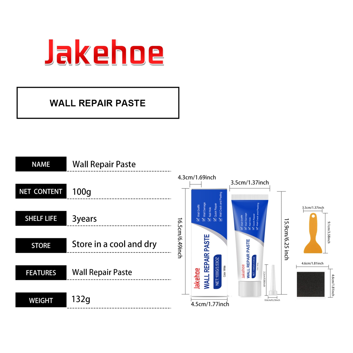 Wall Repair Kit - Wall Patching, Spackle & Putty for Home Wall Fixing