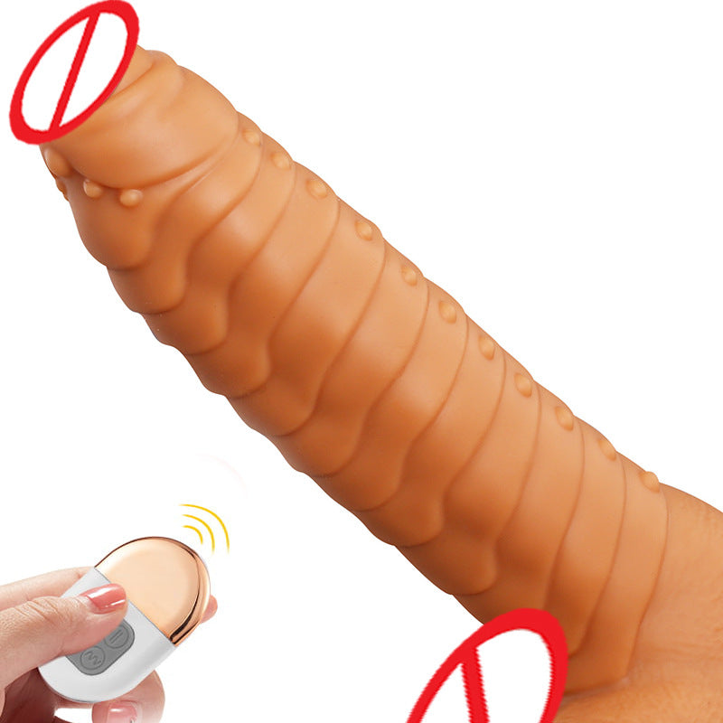 Adult Telescopic Vibrator with Heating and Remote Control - Waterproof Silicone