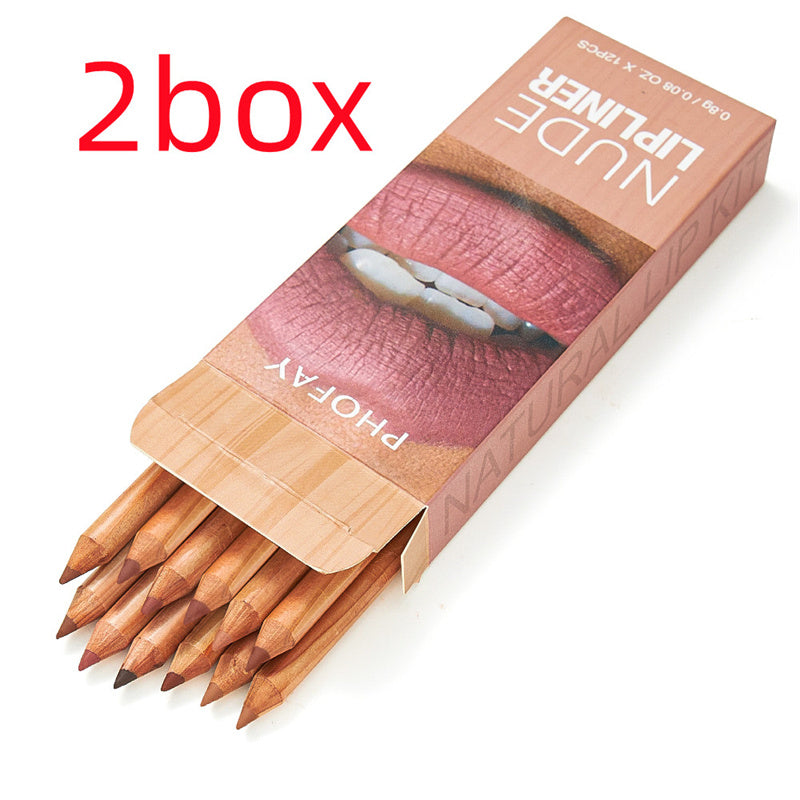 Long-Lasting Matte Lip Liner Pencil Set - Define and Shape Your Lips