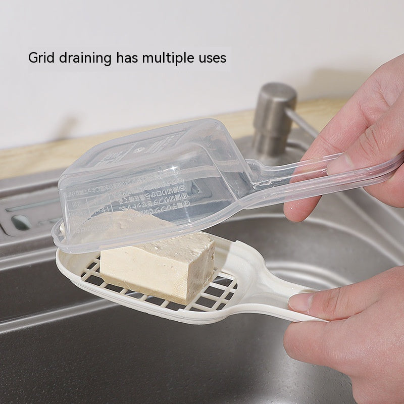 Microwave Oven Rice Cake Heating and Fruit Cleaning Box - White